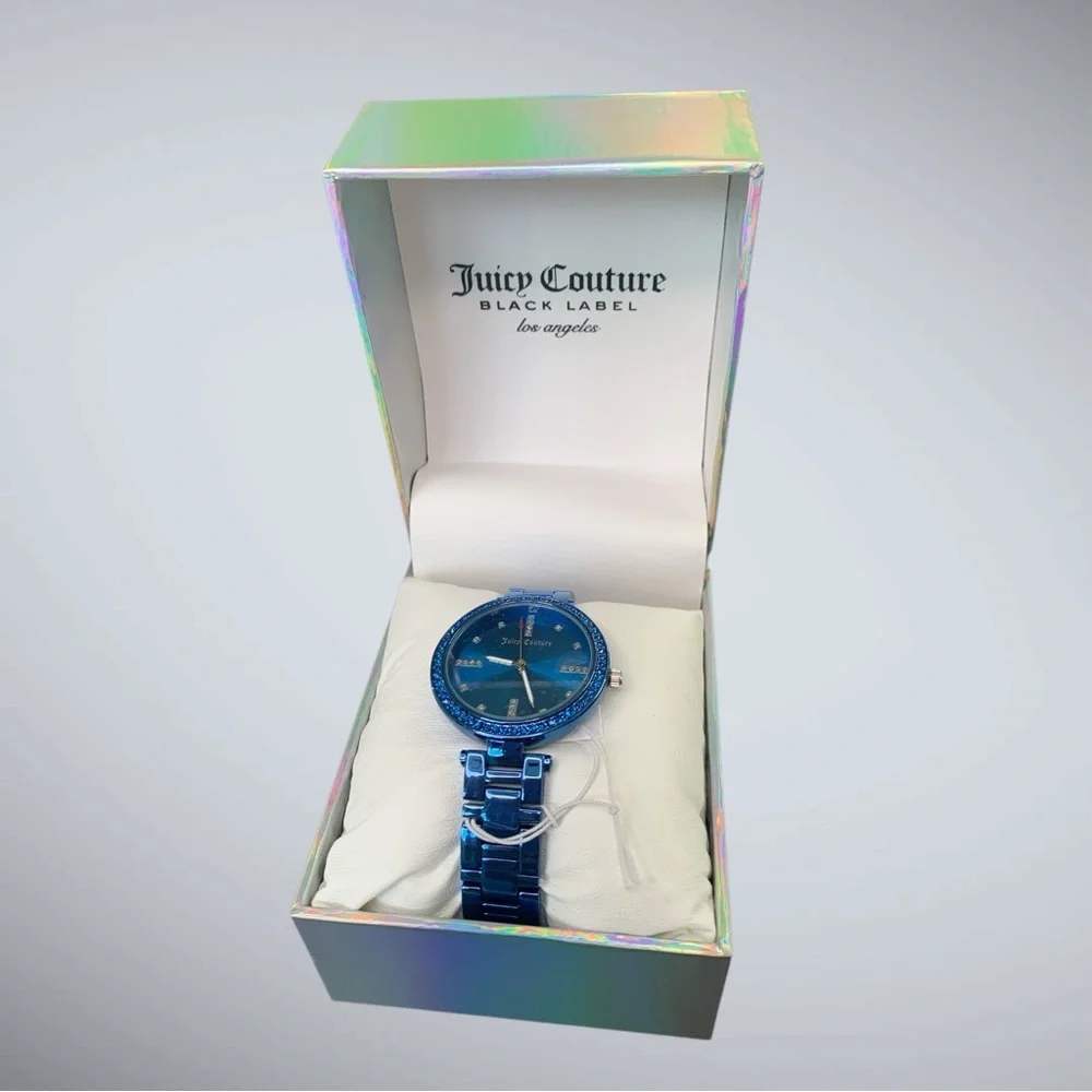 Juicy Couture Los Angeles Black Label Vibrant Blue Women's Watch - New In Box